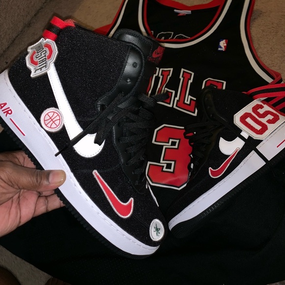 Limited Nike Air Force 1 “OHIO STATE EDITION” sz12 - Picture 2 of 5